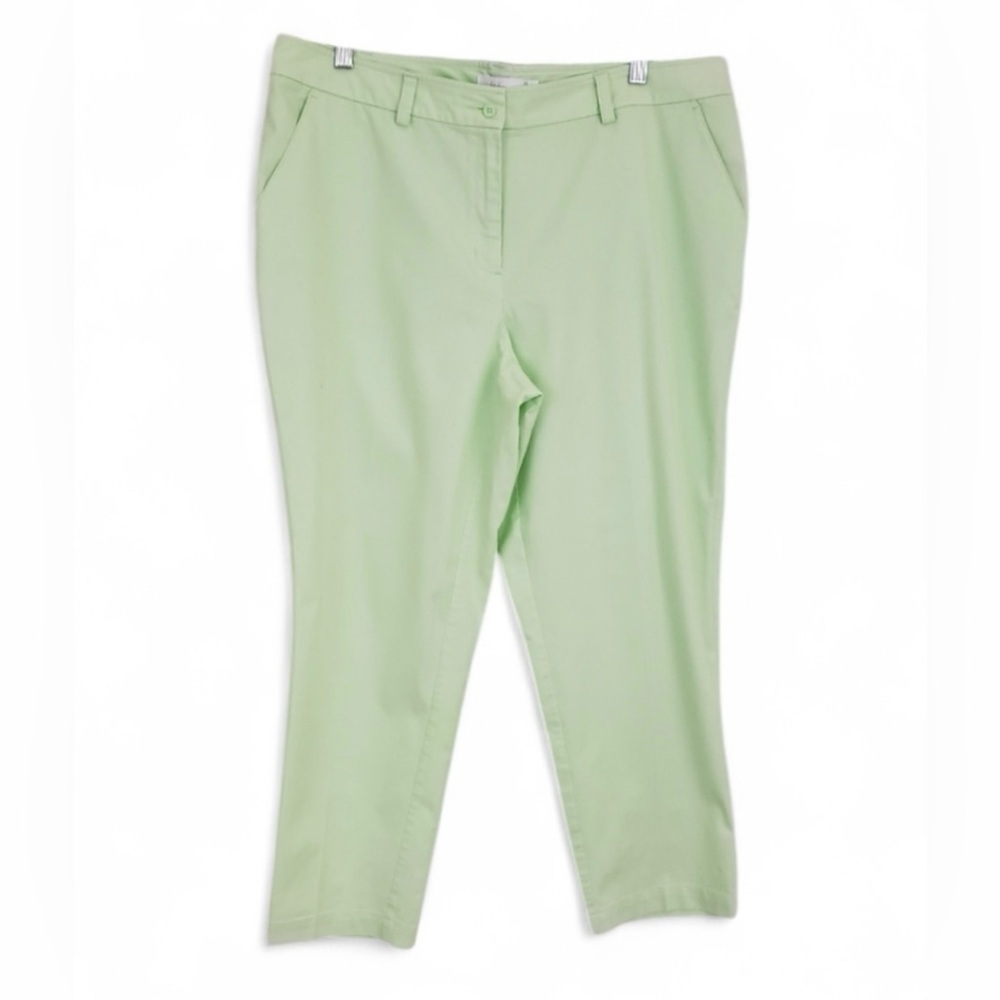Lady Hagen Light Green Chino Pants Size 8 - Picture 2 of 5
